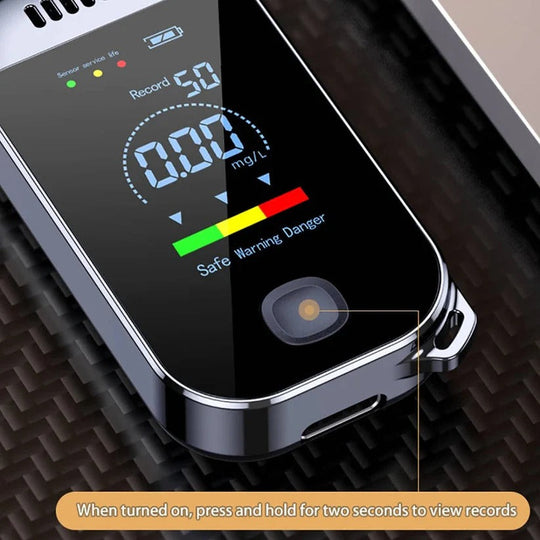 Breathalyser with LCD Display and Non-Contact Sensor Technology