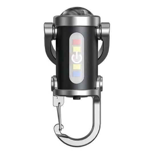 Rechargeable Keychain Flashlight with 6 Light Modes and COB Work Light