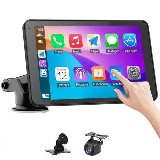 Wireless 7 Inch Car Touchscreen Display with Voice Control for Vehicles