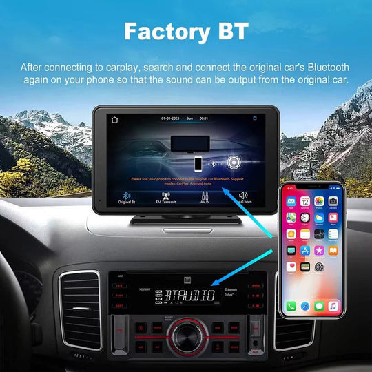 Wireless 7 Inch Car Touchscreen Display with Voice Control for Vehicles