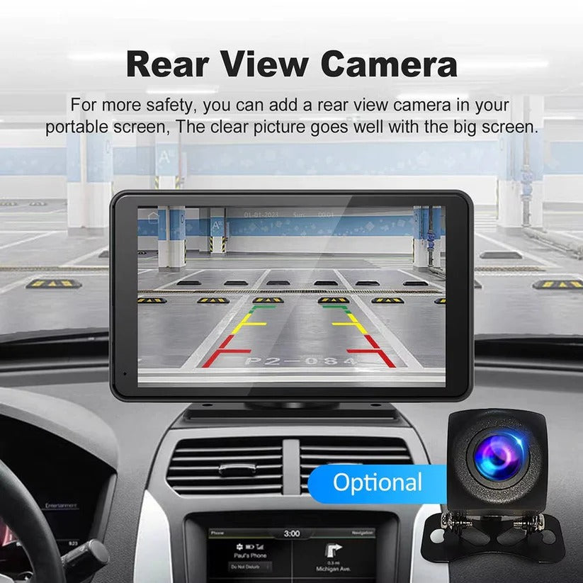 Wireless 7 Inch Car Touchscreen Display with Voice Control for Vehicles
