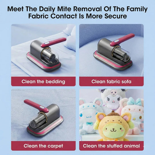 Cordless Mattress and Sofa Vacuum with UV Light and Pulsating Head