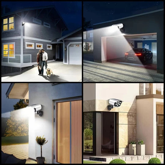 Solar Outdoor Floodlight with 77 LED Motion Sensor and 3 Lighting Modes