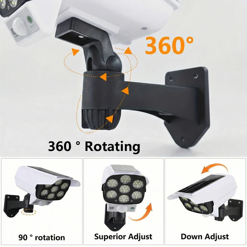 Solar Outdoor Floodlight with 77 LED Motion Sensor and 3 Lighting Modes