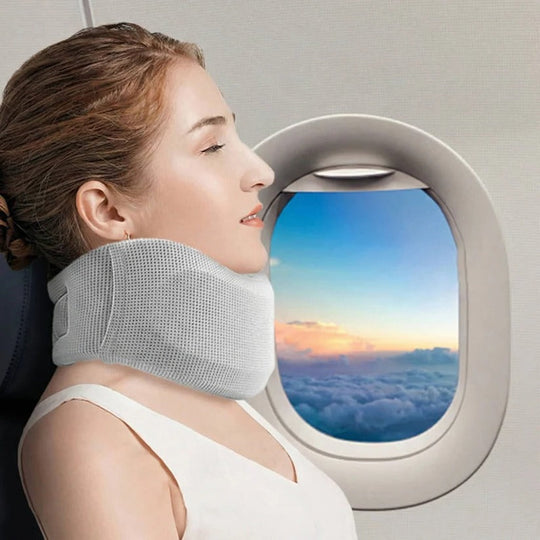 Travel Neck Support Brace with Breathable Fabric and Velcro Fit