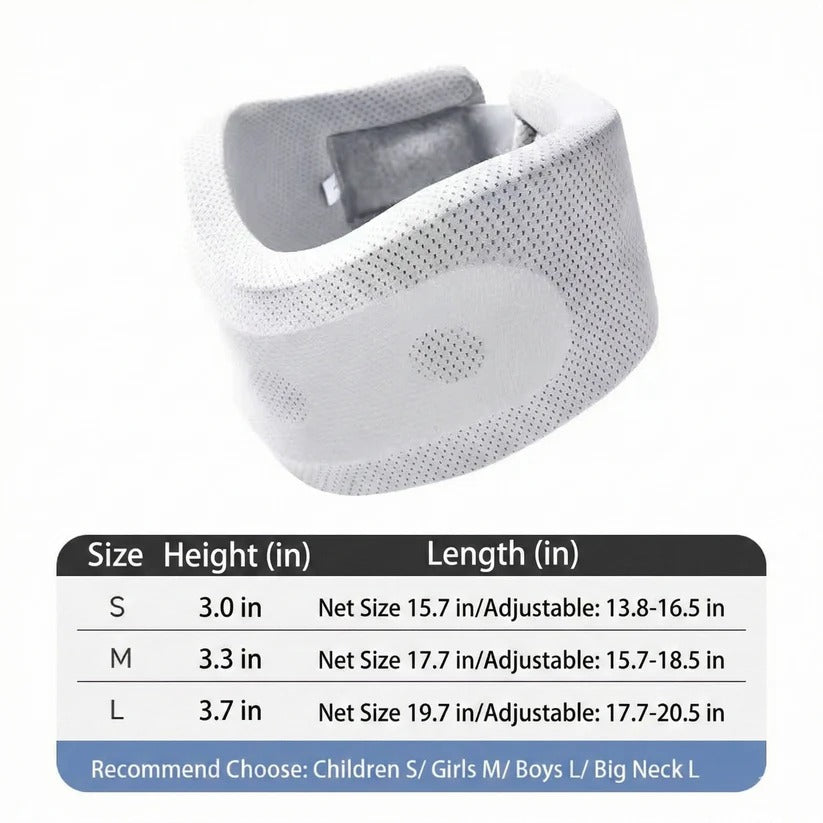 Travel Neck Support Brace with Breathable Fabric and Velcro Fit