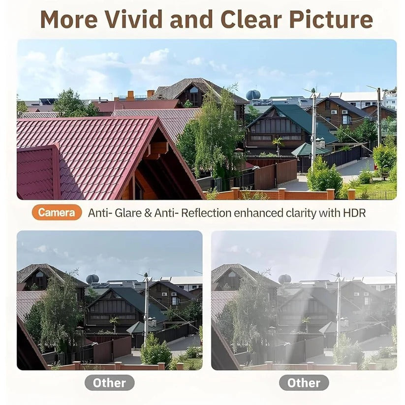1080P Indoor WiFi Camera with Adhesive Window Mount and Two-Way Audio