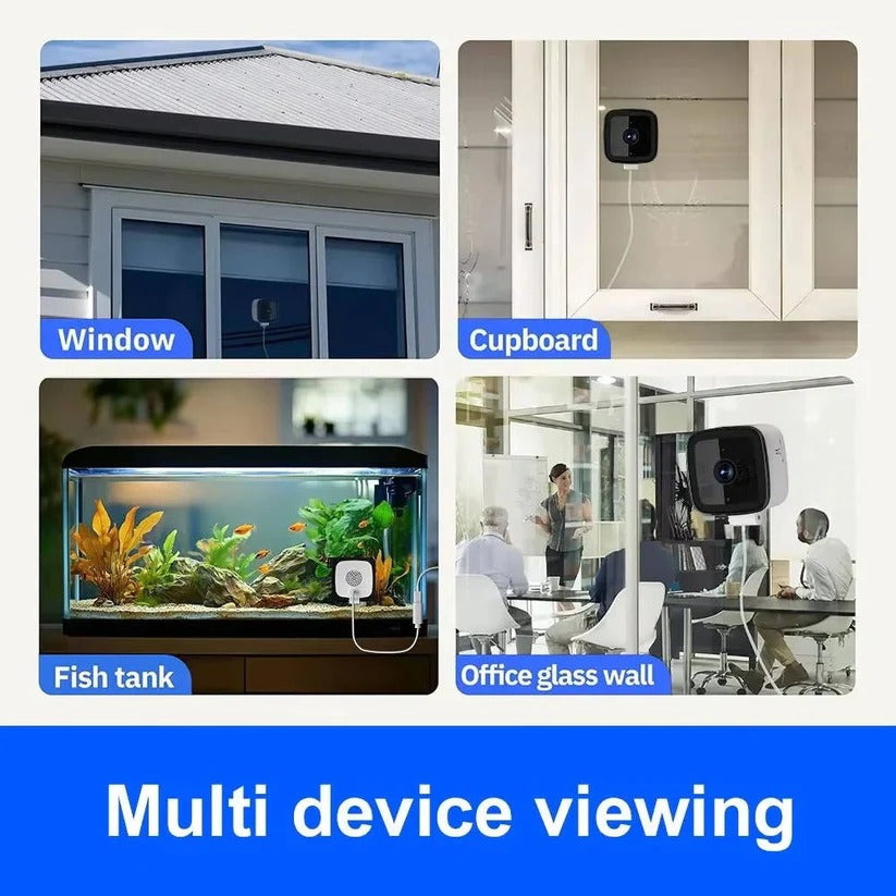 1080P Indoor WiFi Camera with Adhesive Window Mount and Two-Way Audio