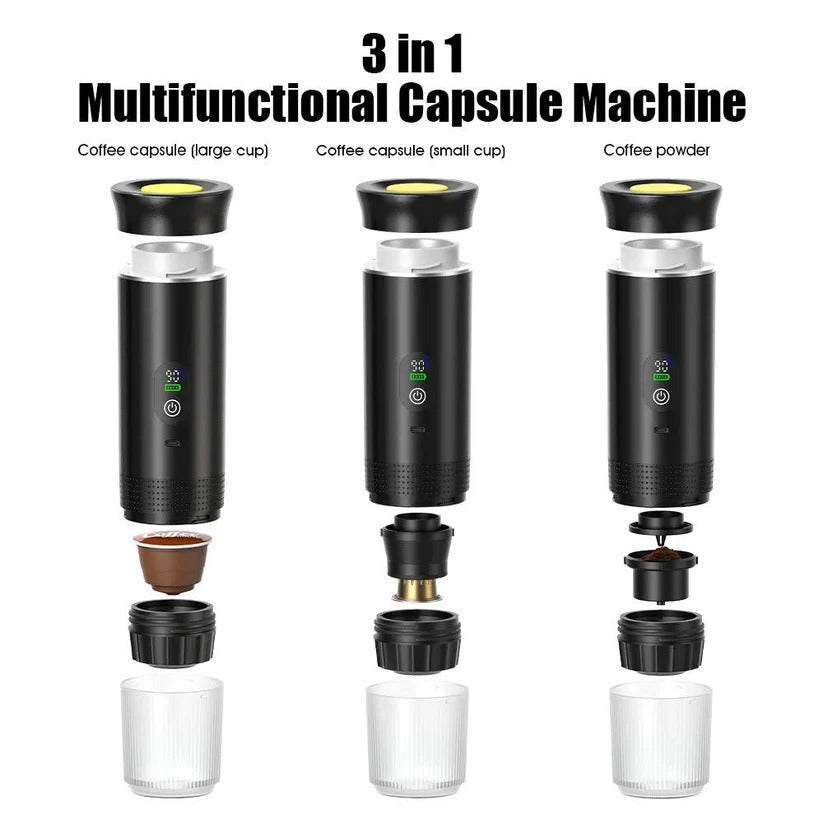 Portable 20 Bar Espresso Machine with Capsule and Ground Coffee Support