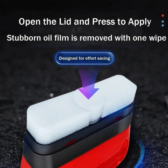 Windshield Glass Cleaner with Built-In Brush Head