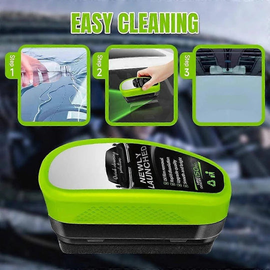 Car Window Glass Cleaning Brush with Oil Film Coating, Set of 3