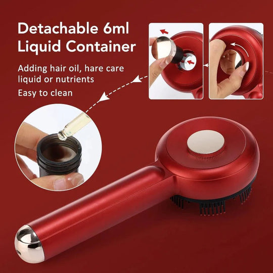 Scalp Massage Brush with Red Light for Hair Support