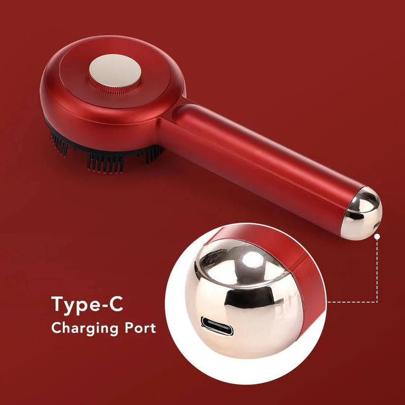 Scalp Massage Brush with Red Light for Hair Support