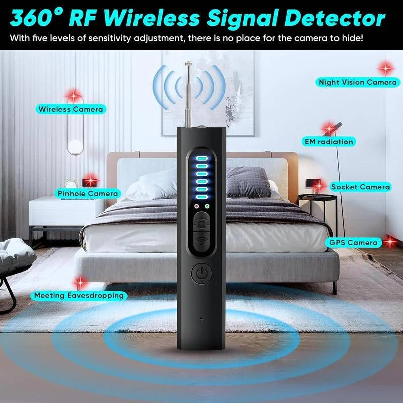 Multi-Function RF Signal Scanner for Detecting Spy Devices and GPS Trackers