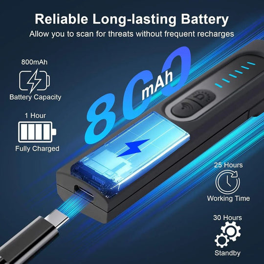 Multi-Function RF Signal Scanner for Detecting Spy Devices and GPS Trackers