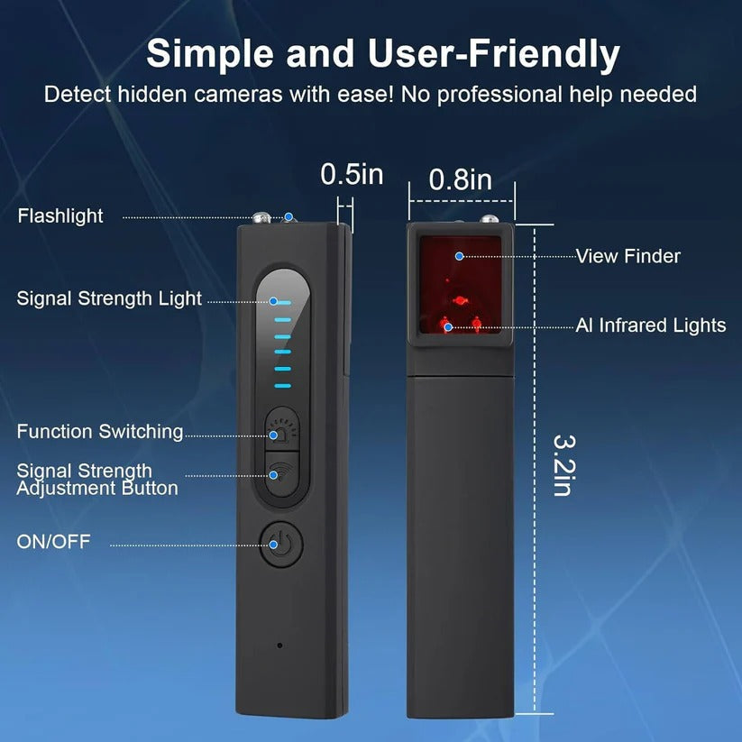 Multi-Function RF Signal Scanner for Detecting Spy Devices and GPS Trackers