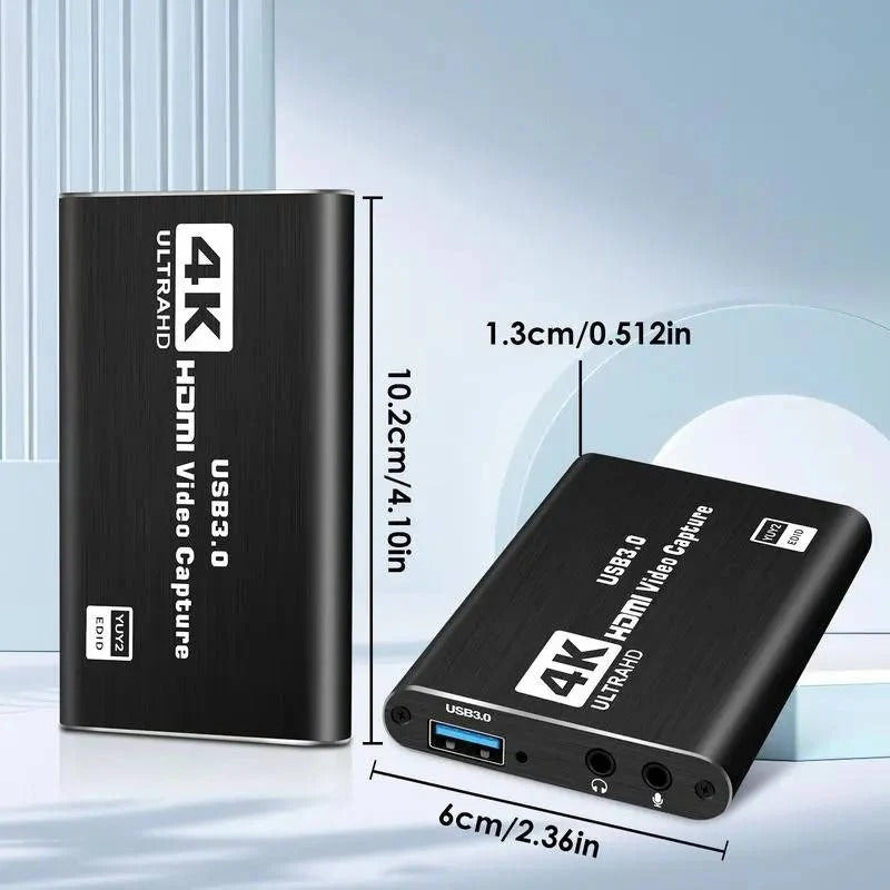 HDMI to USB 3.0 Video Capture Device with 4K Input and 1080P 60fps Recording