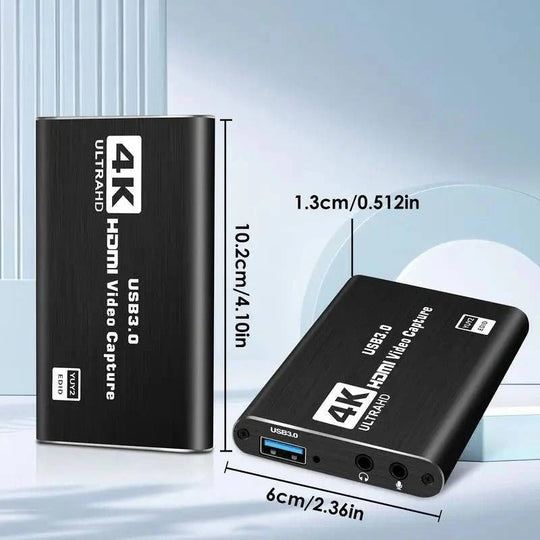 HDMI to USB 3.0 Video Capture Device with 4K Input and 1080P 60fps Recording