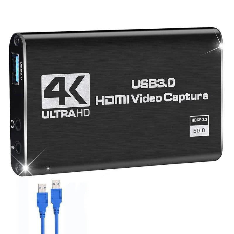 HDMI to USB 3.0 Video Capture Device with 4K Input and 1080P 60fps Recording