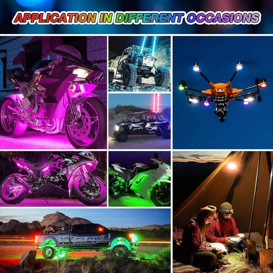 Rechargeable RGB LED Strobe Light with Remote Control