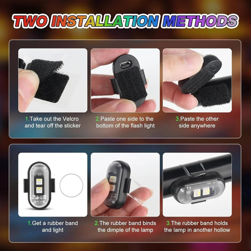 Rechargeable RGB LED Strobe Light with Remote Control