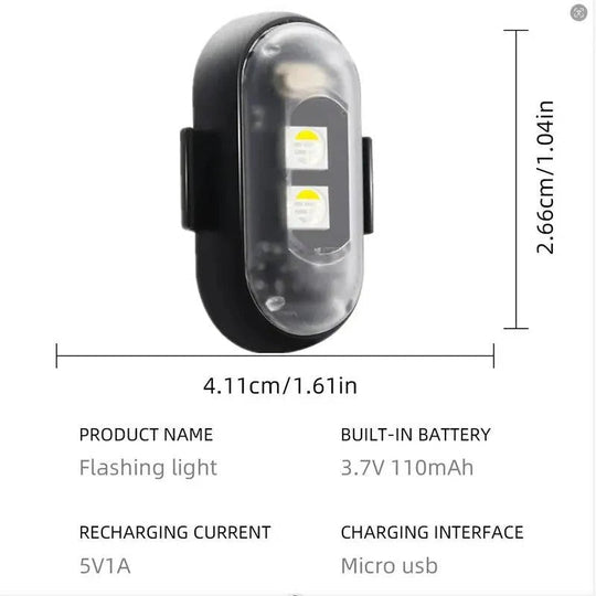 Rechargeable RGB LED Strobe Light with Remote Control