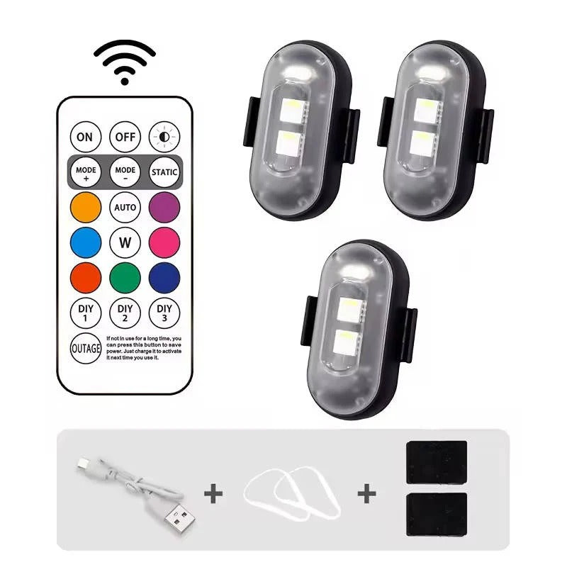 Rechargeable RGB LED Strobe Light with Remote Control