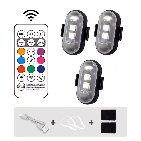 Rechargeable RGB LED Strobe Light with Remote Control