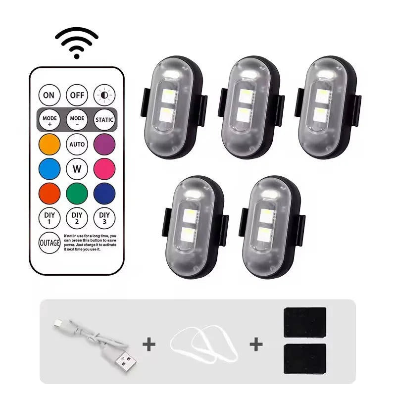 Rechargeable RGB LED Strobe Light with Remote Control