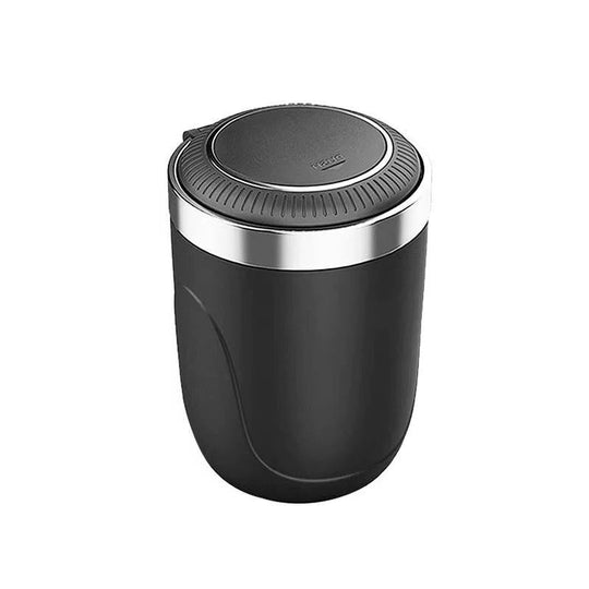 Portable Cup Holder Ashtray with LED Light, Lidded and Odour Resistant Design