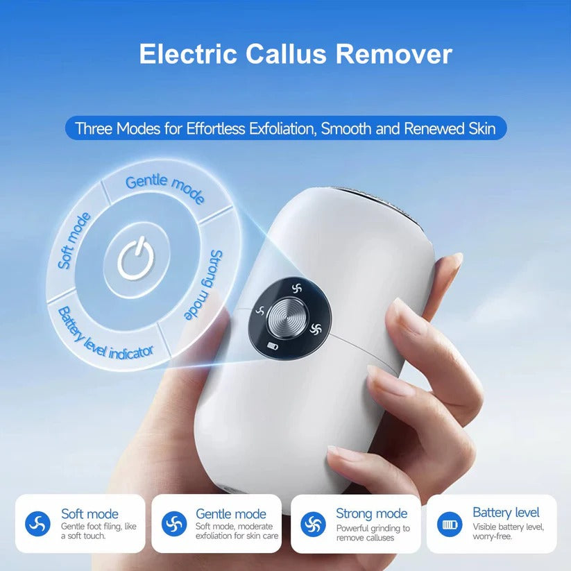 Rechargeable Electric Foot File with Adjustable Speed for Callus Removal