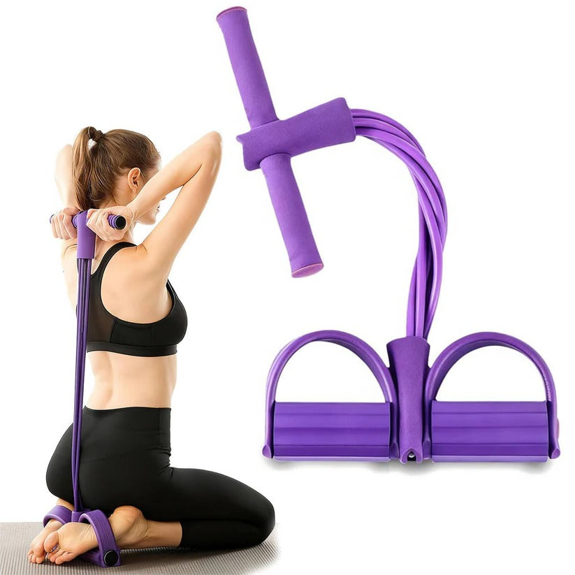 Foot Pedal Resistance Band with Detachable Handles for Home Gym Training