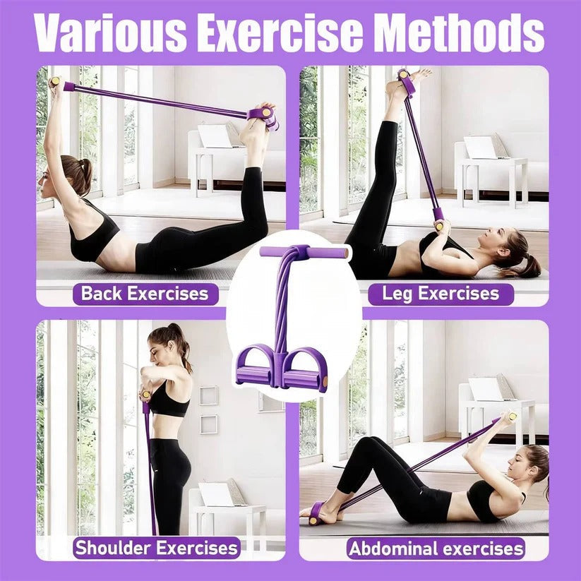 Foot Pedal Resistance Band with Detachable Handles for Home Gym Training
