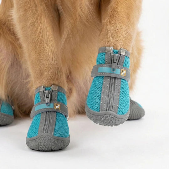 Waterproof Breathable Dog Paw Boots with Non-Slip Sole for Outdoor Use, 4 Pack