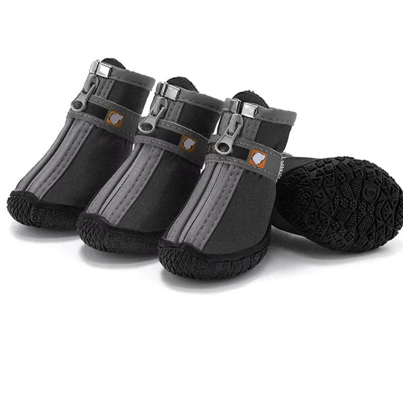 Waterproof Breathable Dog Paw Boots with Non-Slip Sole for Outdoor Use, 4 Pack