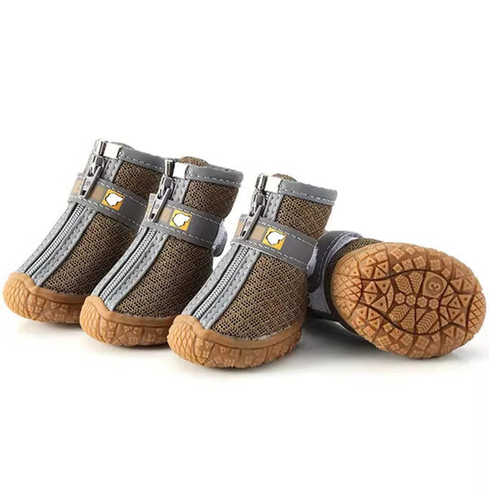 Waterproof Breathable Dog Paw Boots with Non-Slip Sole for Outdoor Use, 4 Pack