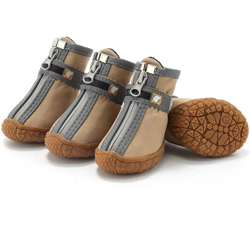 Waterproof Breathable Dog Paw Boots with Non-Slip Sole for Outdoor Use, 4 Pack
