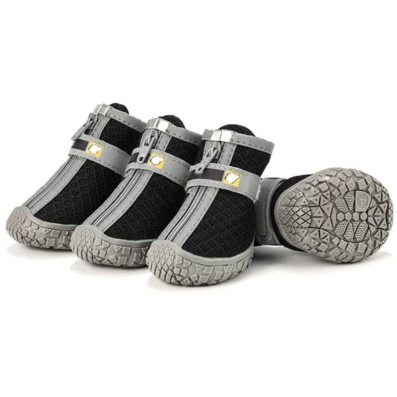 Waterproof Breathable Dog Paw Boots with Non-Slip Sole for Outdoor Use, 4 Pack