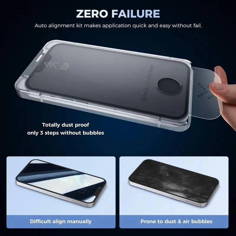 Dual Pack Anti-Spy Tempered Glass Screen Protector for iPhone Models