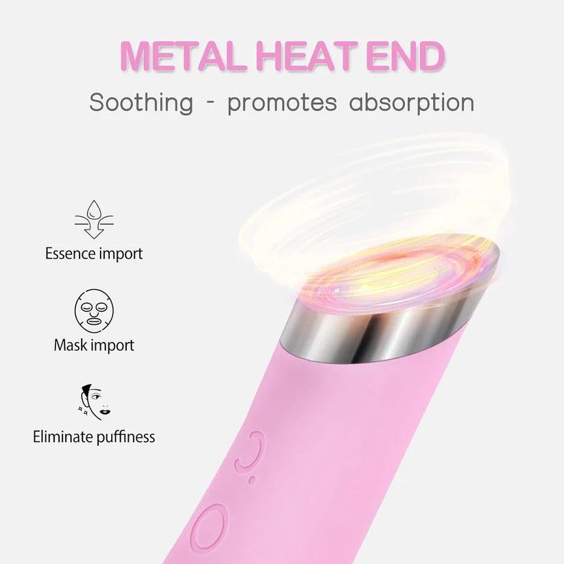 Rechargeable Silicone Face Scrubber with Heated Massage and Vibrating Exfoliation