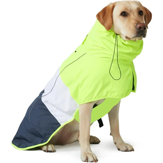 Waterproof Windproof Dog Rain Jacket with Reflective Full Body Coverage