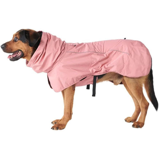 Waterproof Windproof Dog Rain Jacket with Reflective Full Body Coverage
