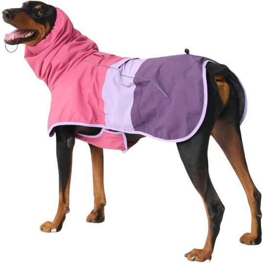Waterproof Windproof Dog Rain Jacket with Reflective Full Body Coverage