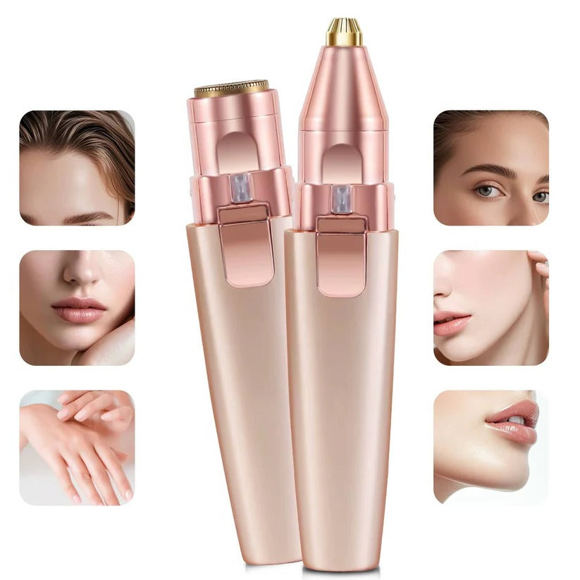 Women's LED Facial Hair Epilator with Eyebrow Shaver for Painless Hair Removal