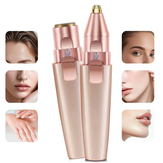 Women's LED Facial Hair Epilator with Eyebrow Shaver for Painless Hair Removal