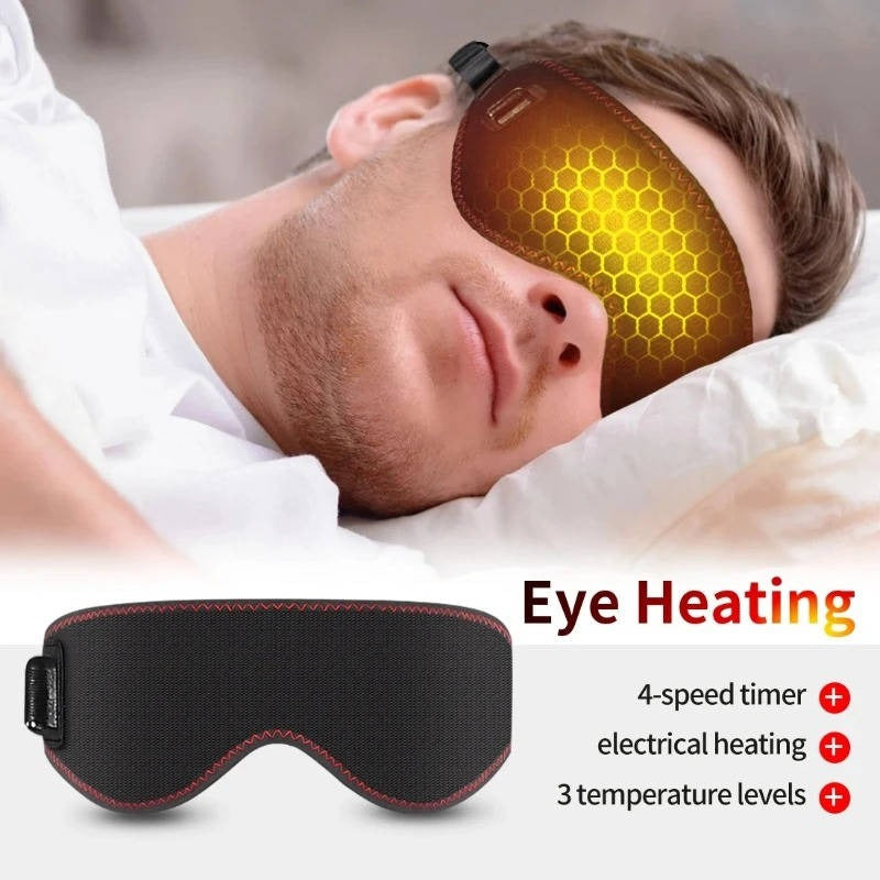 Heated Compress Eye Mask with 3 Temperature Levels for Dry Eyes and Sleep Relief