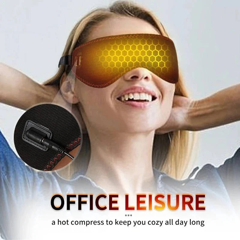 Heated Compress Eye Mask with 3 Temperature Levels for Dry Eyes and Sleep Relief