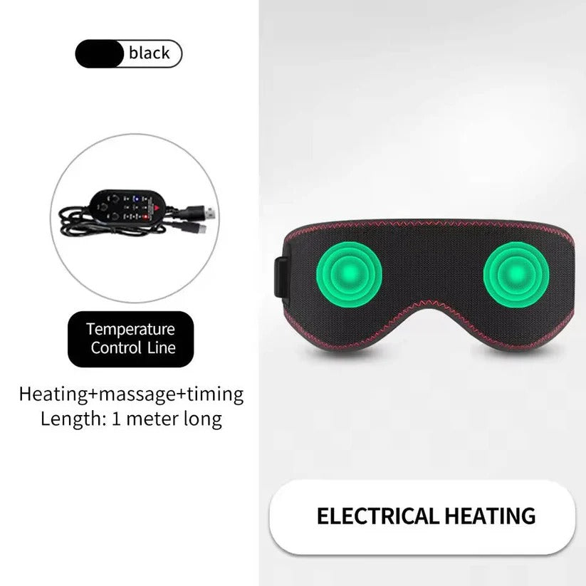 Heated Compress Eye Mask with 3 Temperature Levels for Dry Eyes and Sleep Relief
