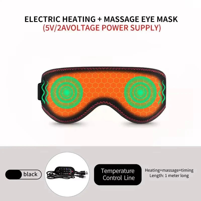 Heated Compress Eye Mask with 3 Temperature Levels for Dry Eyes and Sleep Relief
