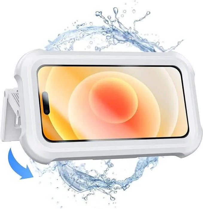 Wall Mount Bathroom Phone Holder with 480-Degree Rotation for Smartphones up to 6.8 Inches